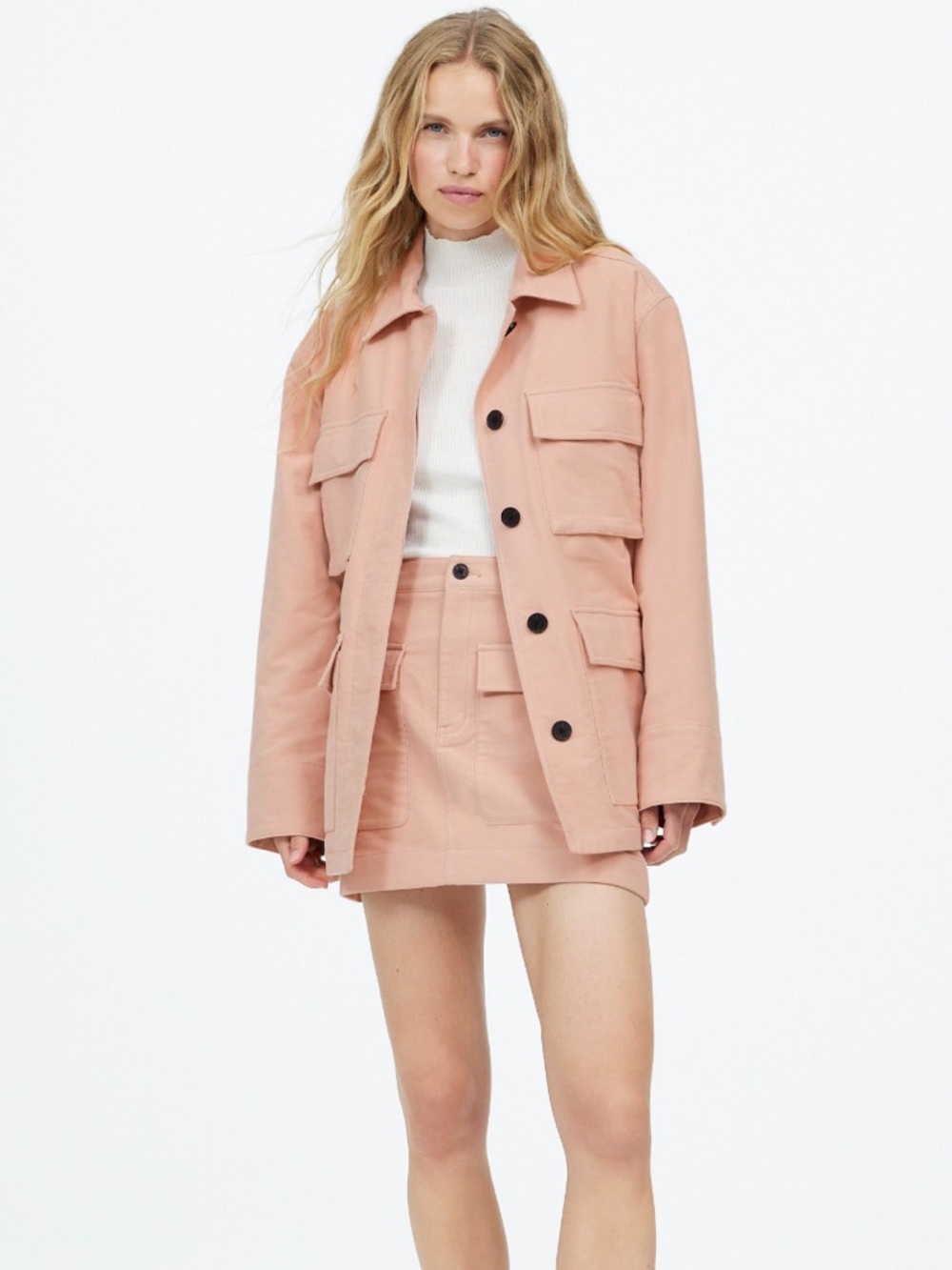 Madewell Flap Pocket Field Jacket in Pale Blush NWT Sz M
